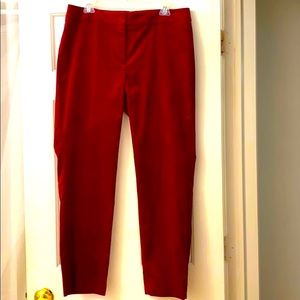 Talbots Red Velvet Straight Leg Pants Size 12
